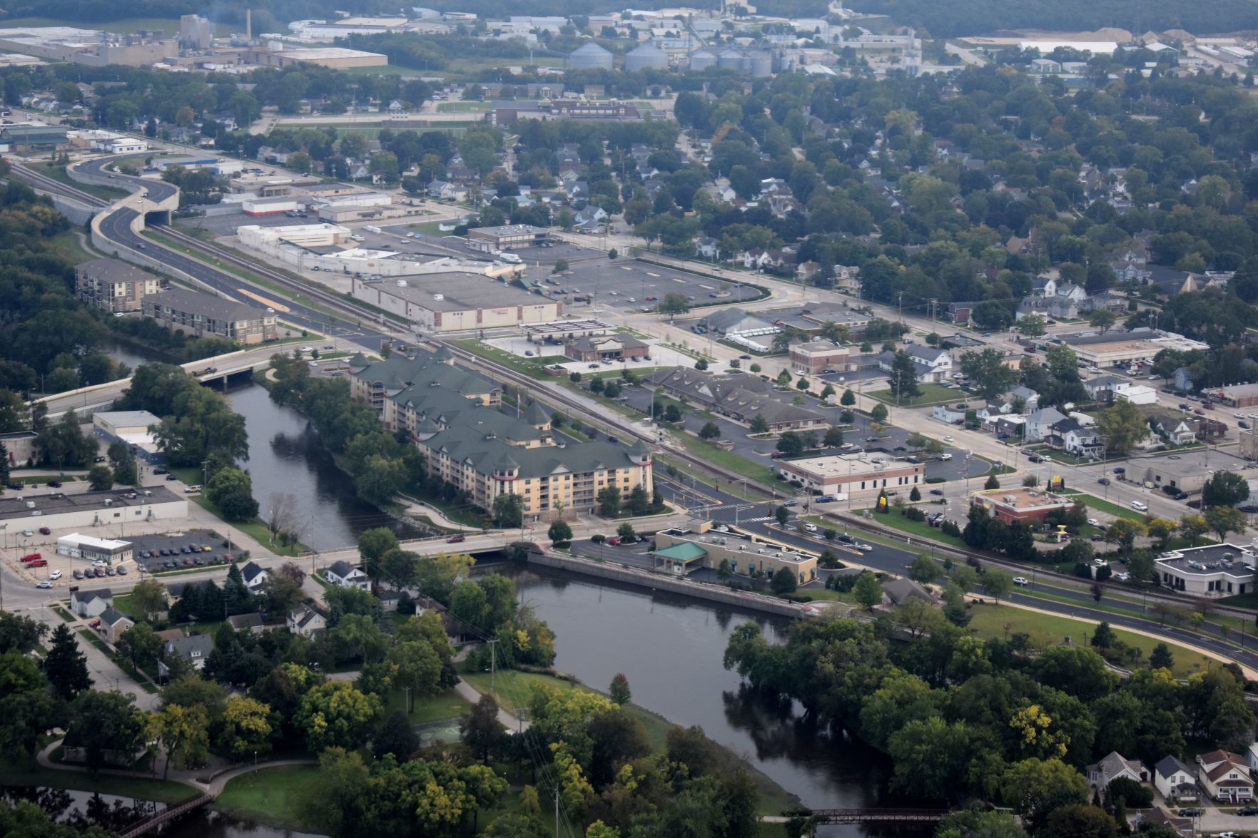Downtown Burlington, bird's eye view